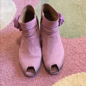 Anthropologie peep toe booties